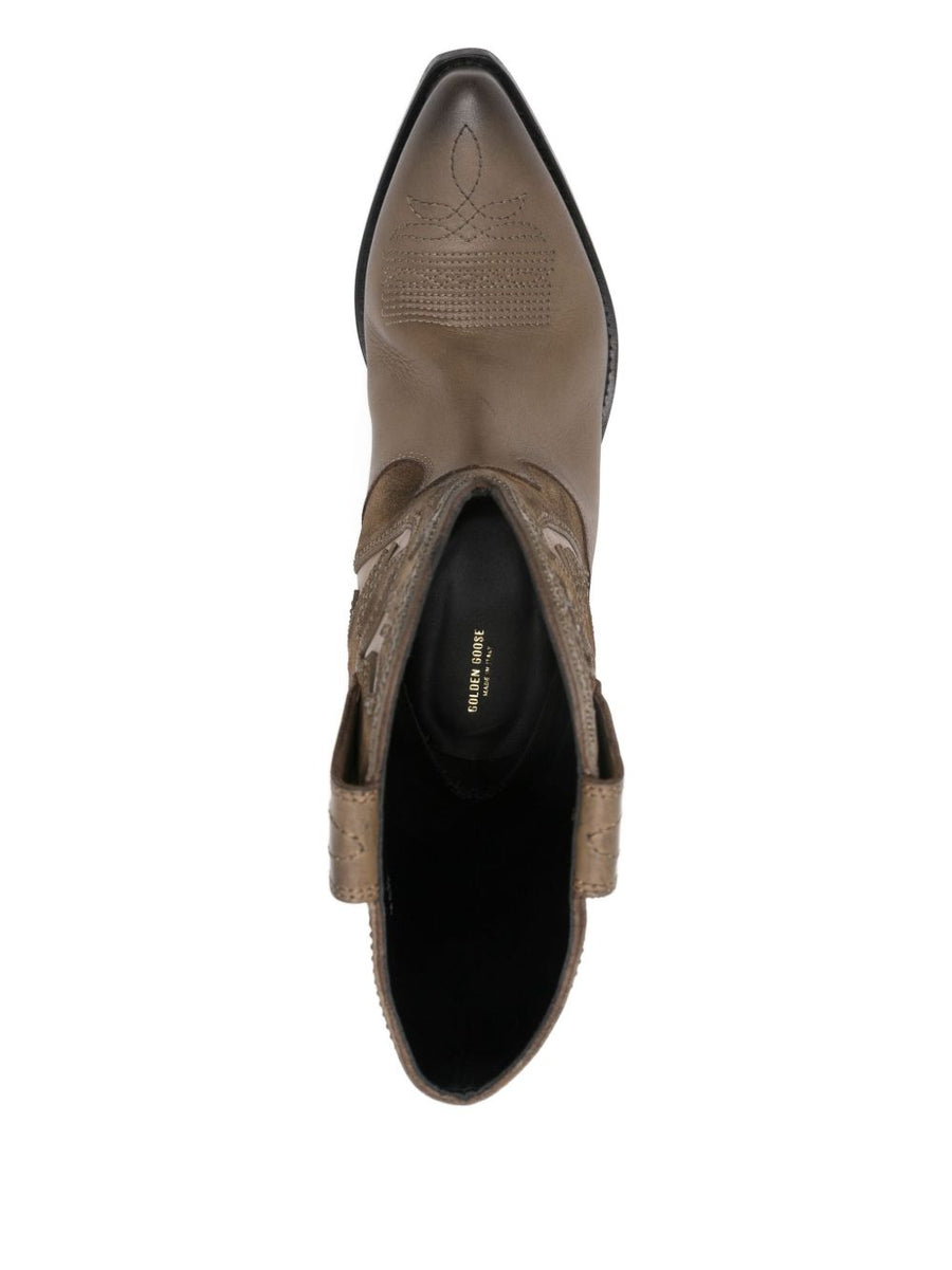 Golden Goose Wish Star Boots For Women Khaki Luxury Pull On