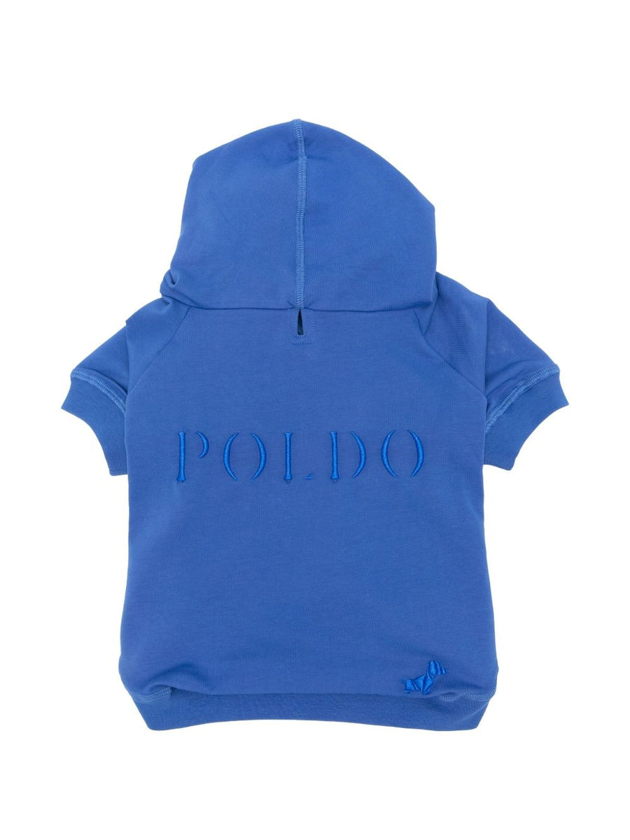 Premium Poldo Dog Couture Dog Hoodie Navy Cotton With Lightweight Warmth Embroidered Detail For Dogs