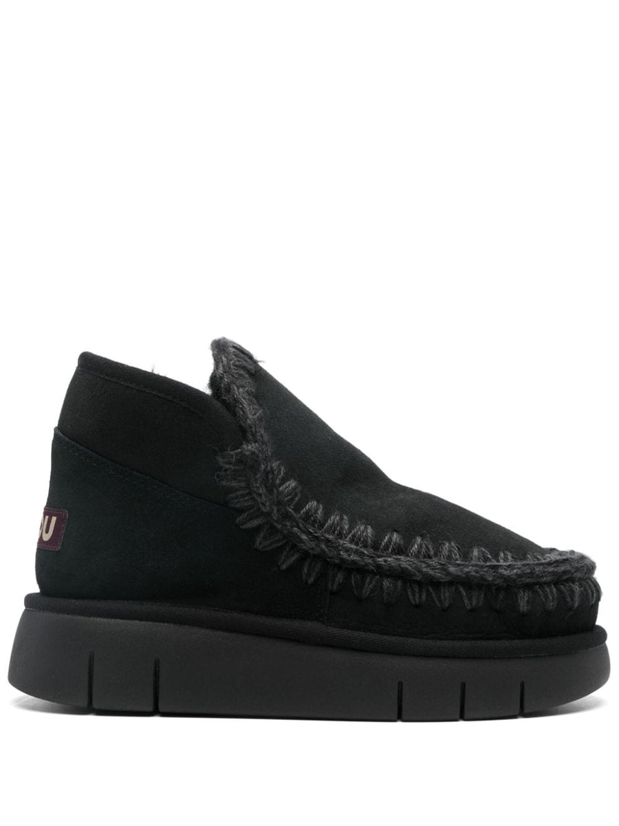 Mou Eskimo Bounce Boots For Women Luxury Leather Warm Plush Shearling Slip On Winter Ready Premium Detailing
