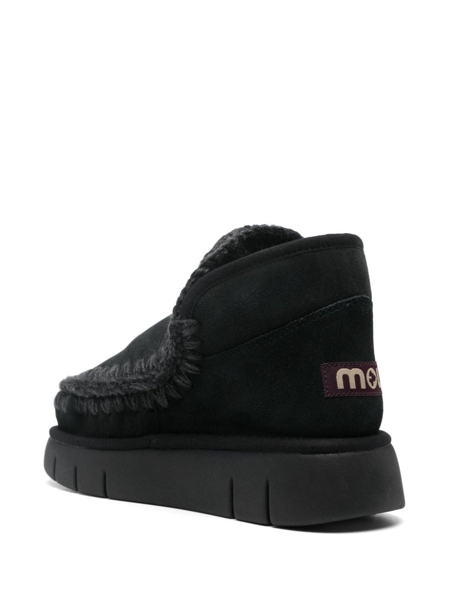 Mou Eskimo Bounce Boots For Women Luxury Leather Warm Plush Shearling Slip On Winter Ready Premium Detailing