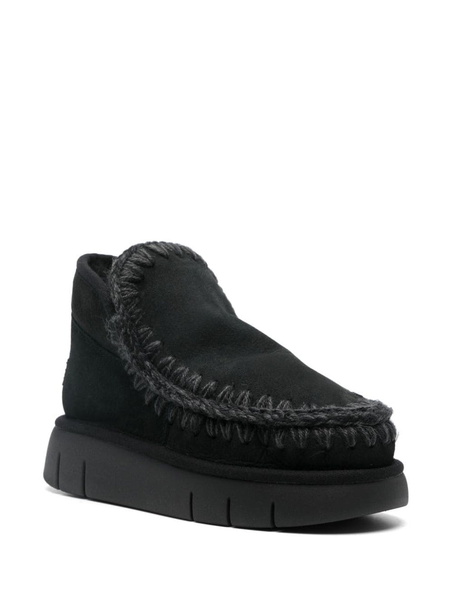 Mou Eskimo Bounce Boots For Women Luxury Leather Warm Plush Shearling Slip On Winter Ready Premium Detailing