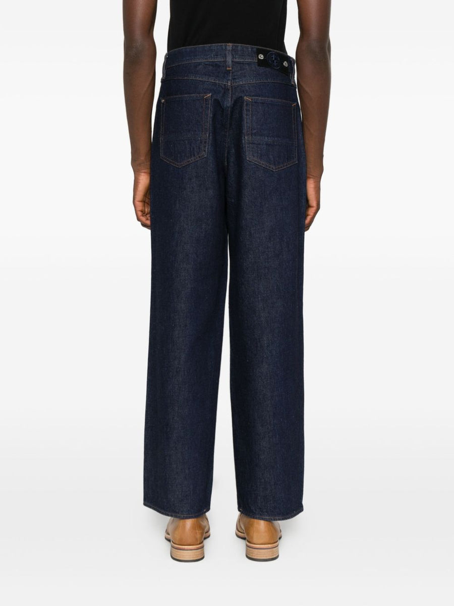 Stone Island Slim Fit Denim Jeans for Men in Dark Blue 100 Percent Cotton Luxury Everyday Wear