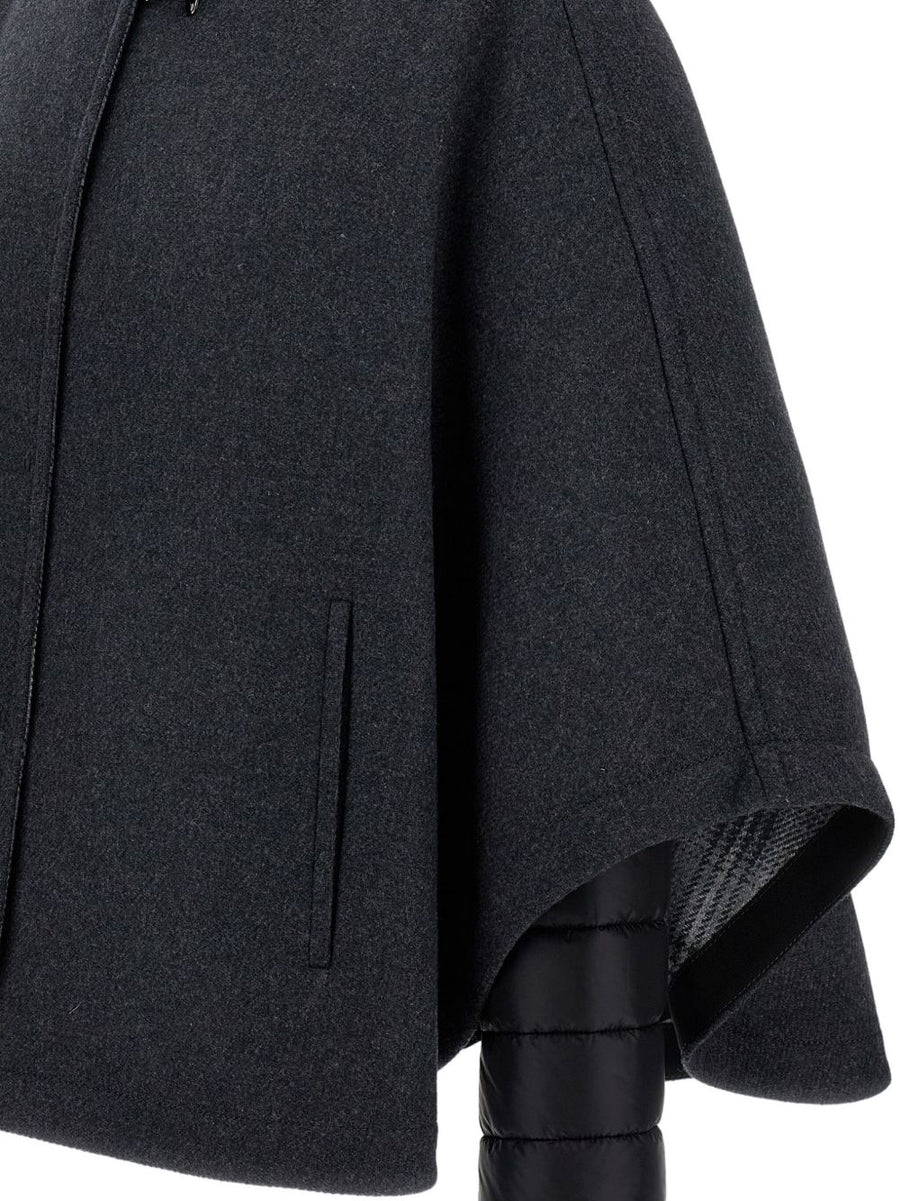 Fay Reversible Cape For Women Warm Wool Two Way Outer Layer Luxurious Versatility