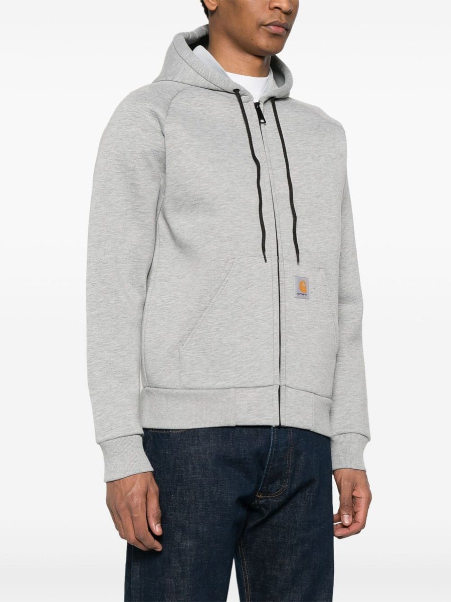 Carhartt WIP Hooded Zip Sweatshirt For Men Grey