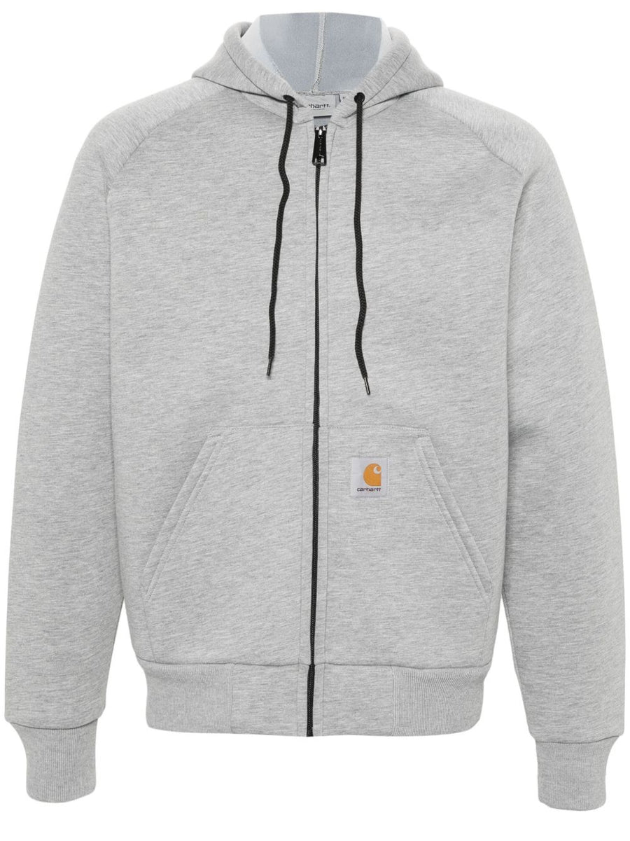 Carhartt WIP Hooded Zip Sweatshirt For Men Grey