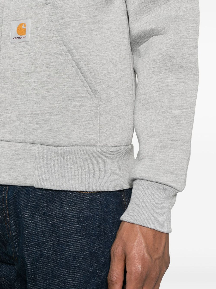 Carhartt WIP Hooded Zip Sweatshirt For Men Grey