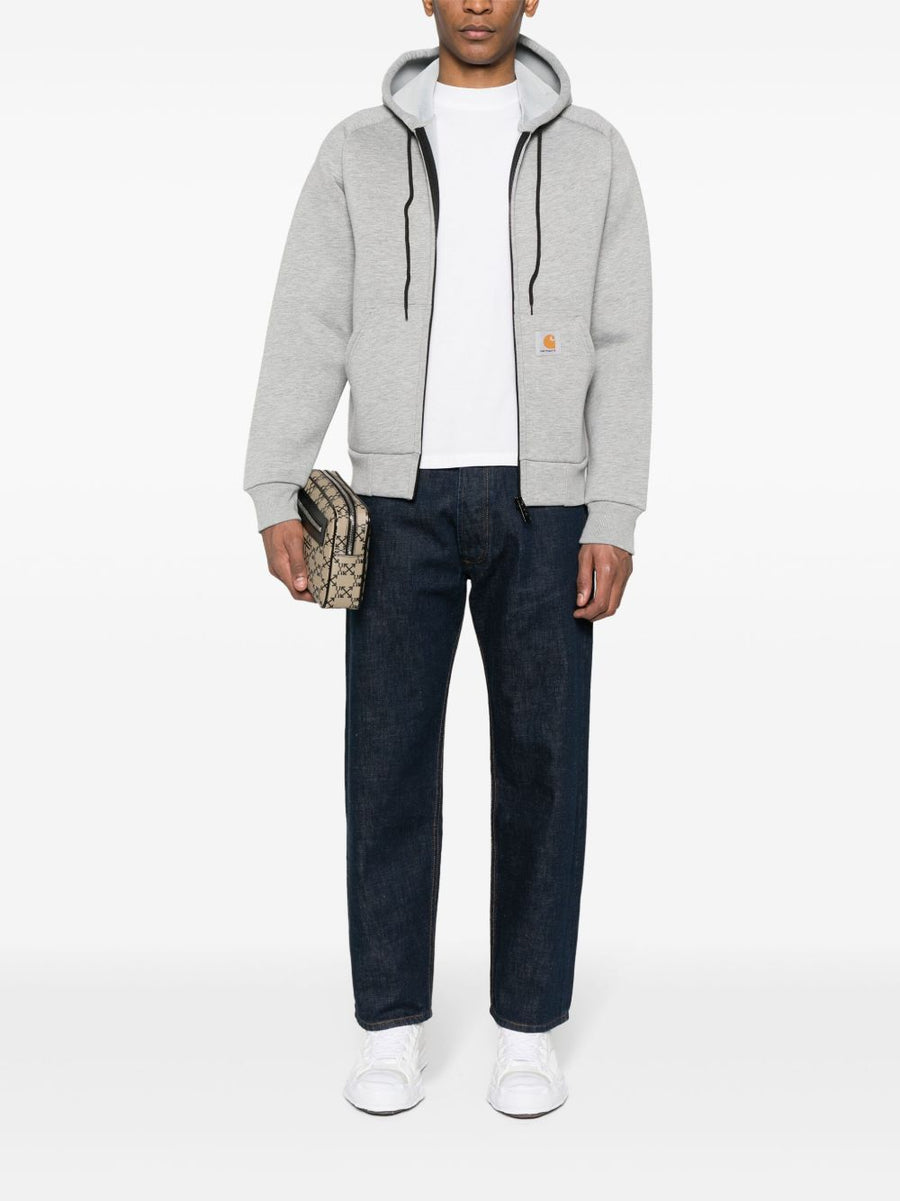Carhartt WIP Hooded Zip Sweatshirt For Men Grey