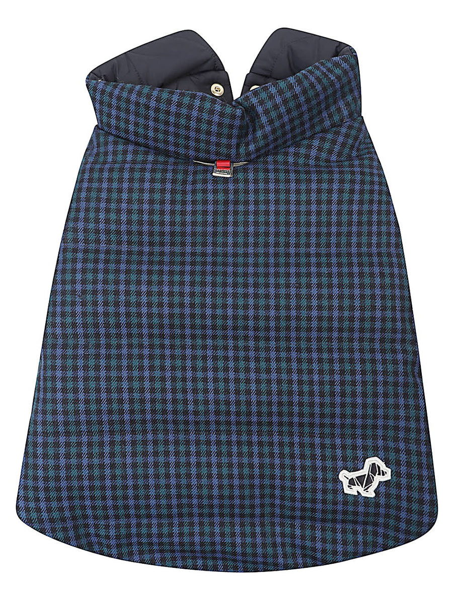 Poldo Dog Couture Lake Trail Coat Reversible Premium Virgin Wool Double Face Navy For All Size Dogs