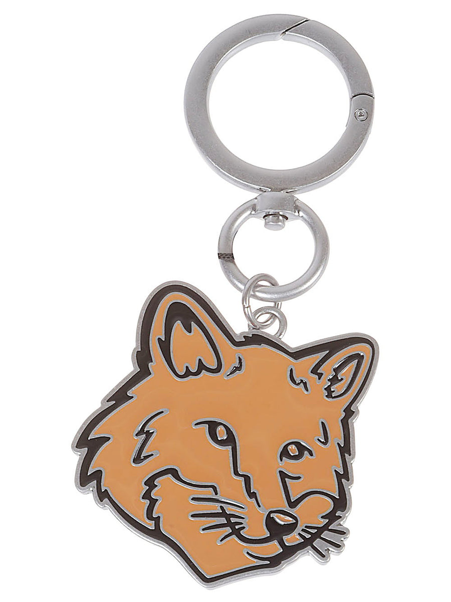 Maison Kitsuné Fox Head Keyring Silver Metal Accessory Keeps Keys Organized For Unisex Everyday Carry Gift Idea