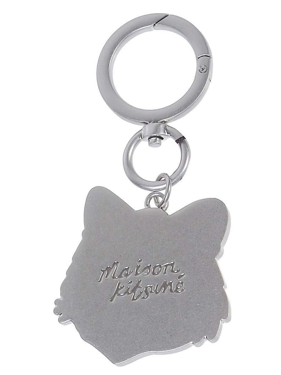 Maison Kitsuné Fox Head Keyring Silver Metal Accessory Keeps Keys Organized For Unisex Everyday Carry Gift Idea