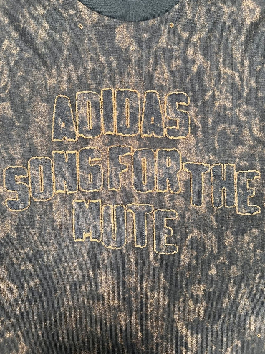 Adidas By Song For The Mute Logo Cotton T Shirt For Men With Distressed Brown Detailing And Three Stripes
