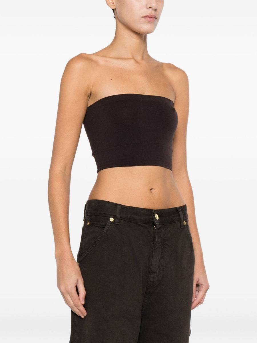 Wolford Seamless Strapless Cropped Top For Women Luxury Knitwear Invisible Fit Versatile Layering Essential