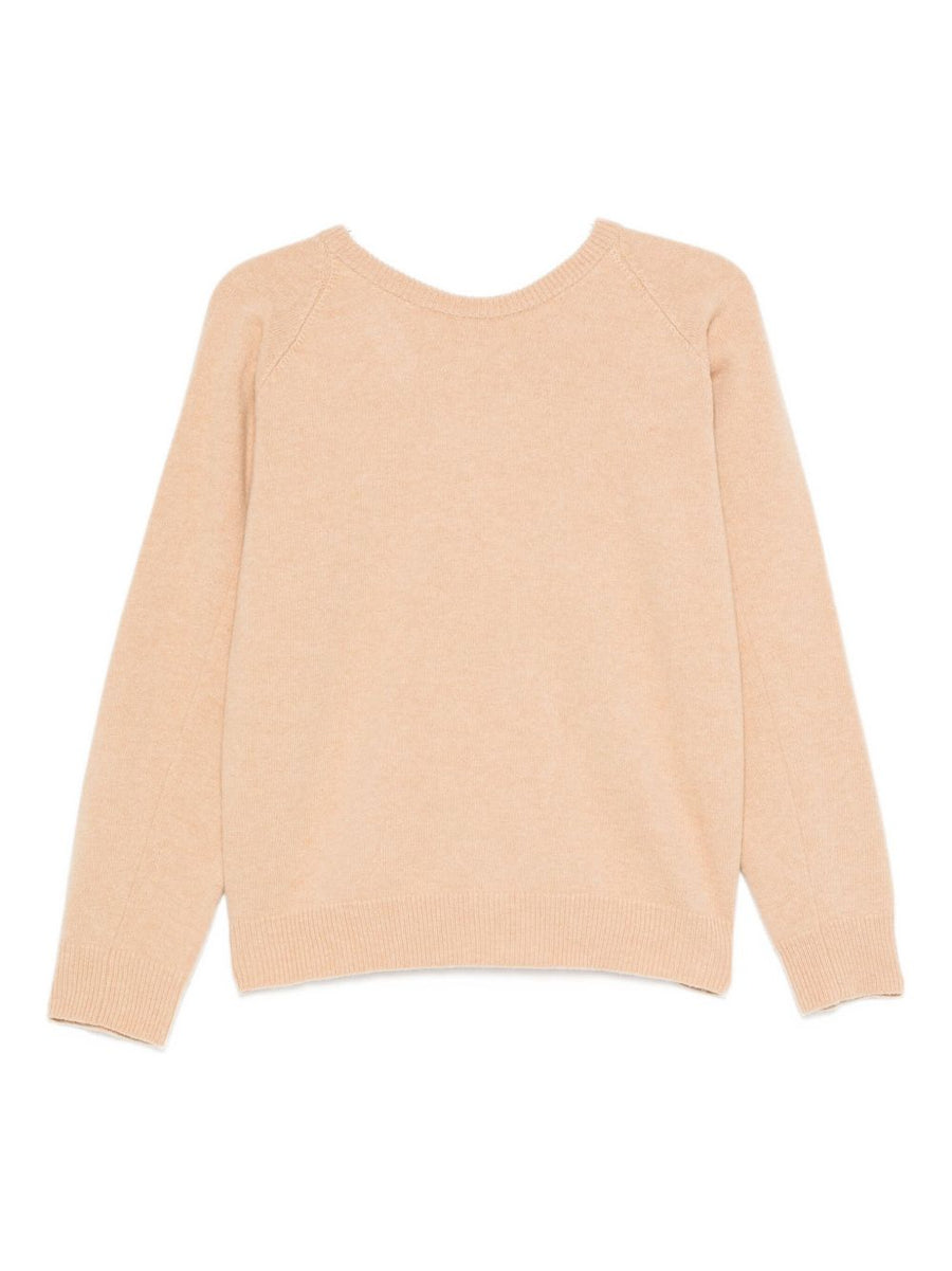 Maison Margiela Camel Wool Round Neck Sweater For Women Quiet Luxury Timeless Knitwear