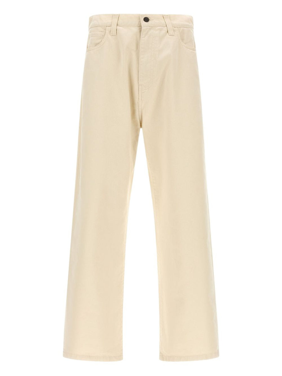 Carhartt WIP Landon Jeans For Men Ivory Timeless Silhouette Everyday Durable Denim With Versatility