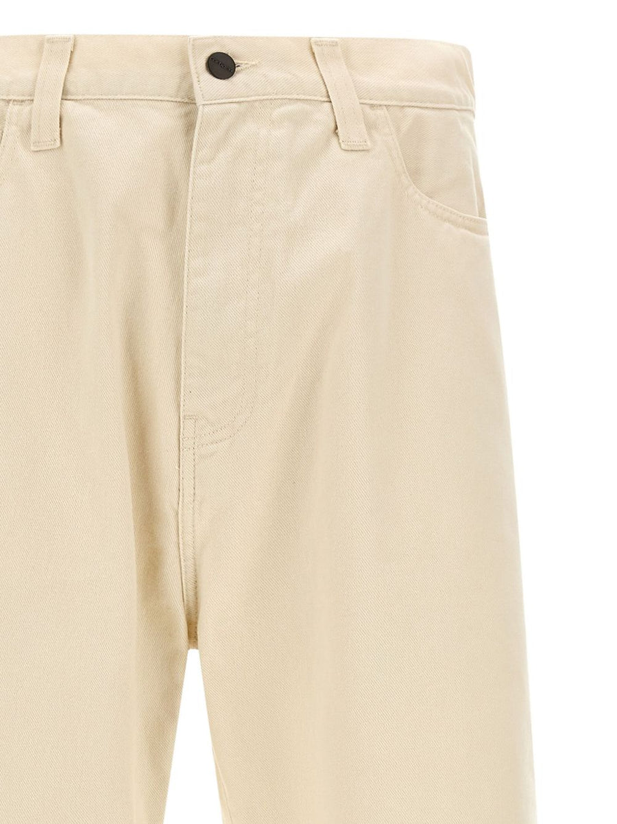 Carhartt WIP Landon Jeans For Men Ivory Timeless Silhouette Everyday Durable Denim With Versatility