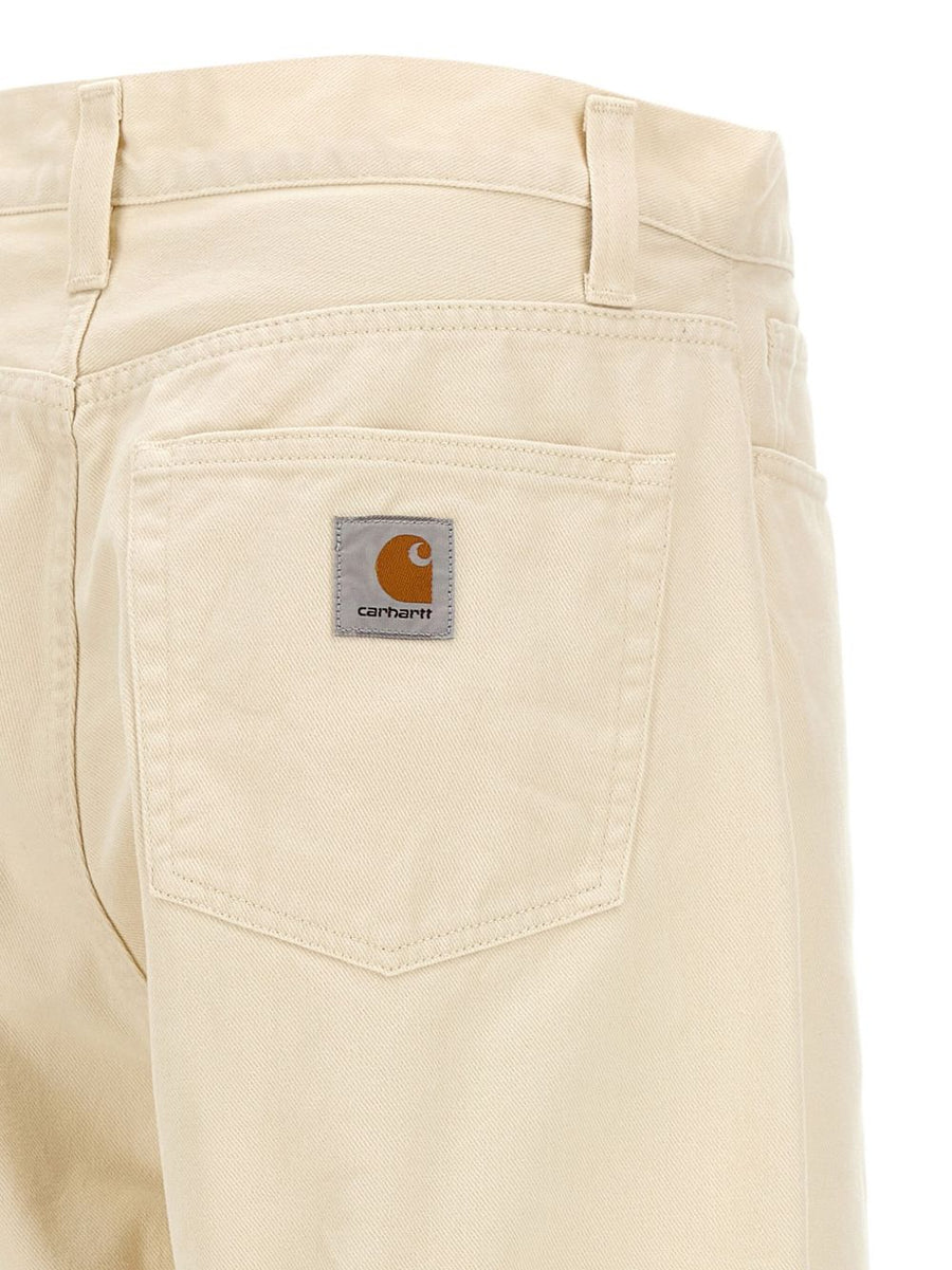 Carhartt WIP Landon Jeans For Men Ivory Timeless Silhouette Everyday Durable Denim With Versatility