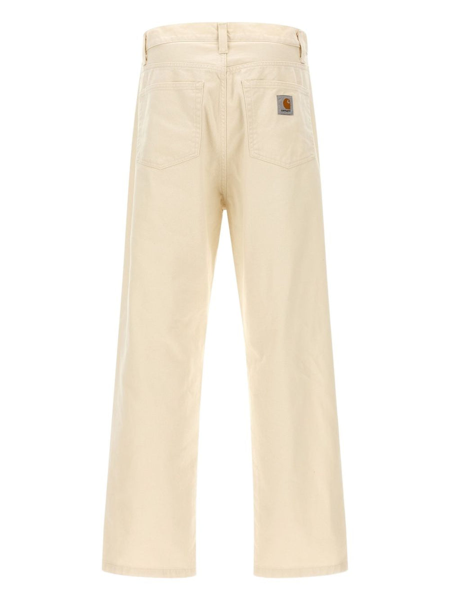 Carhartt WIP Landon Jeans For Men Ivory Timeless Silhouette Everyday Durable Denim With Versatility