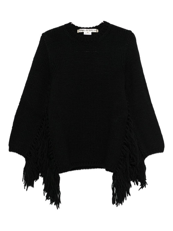 Comme Des Garcons Comme Des GarÃ§ons Fringed Wool Top