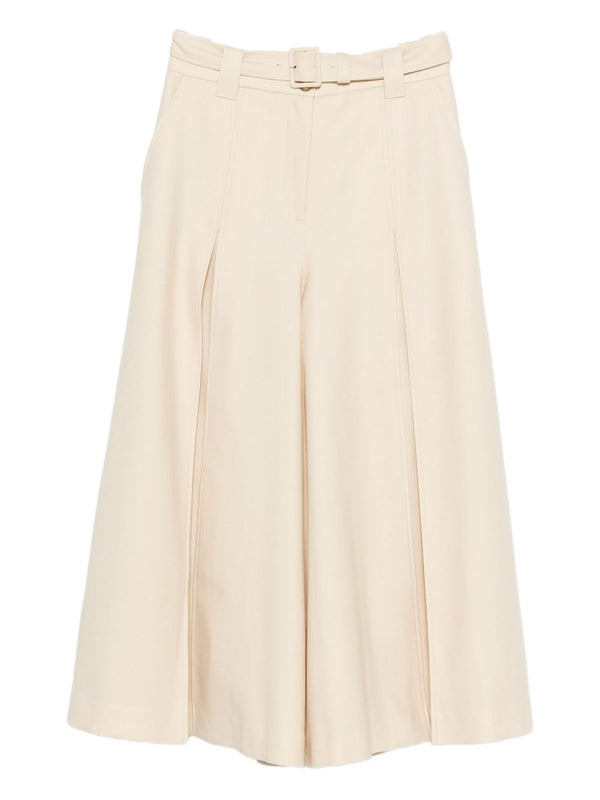 Zimmermann Belted Wide-Leg Wool Blend Trousers
