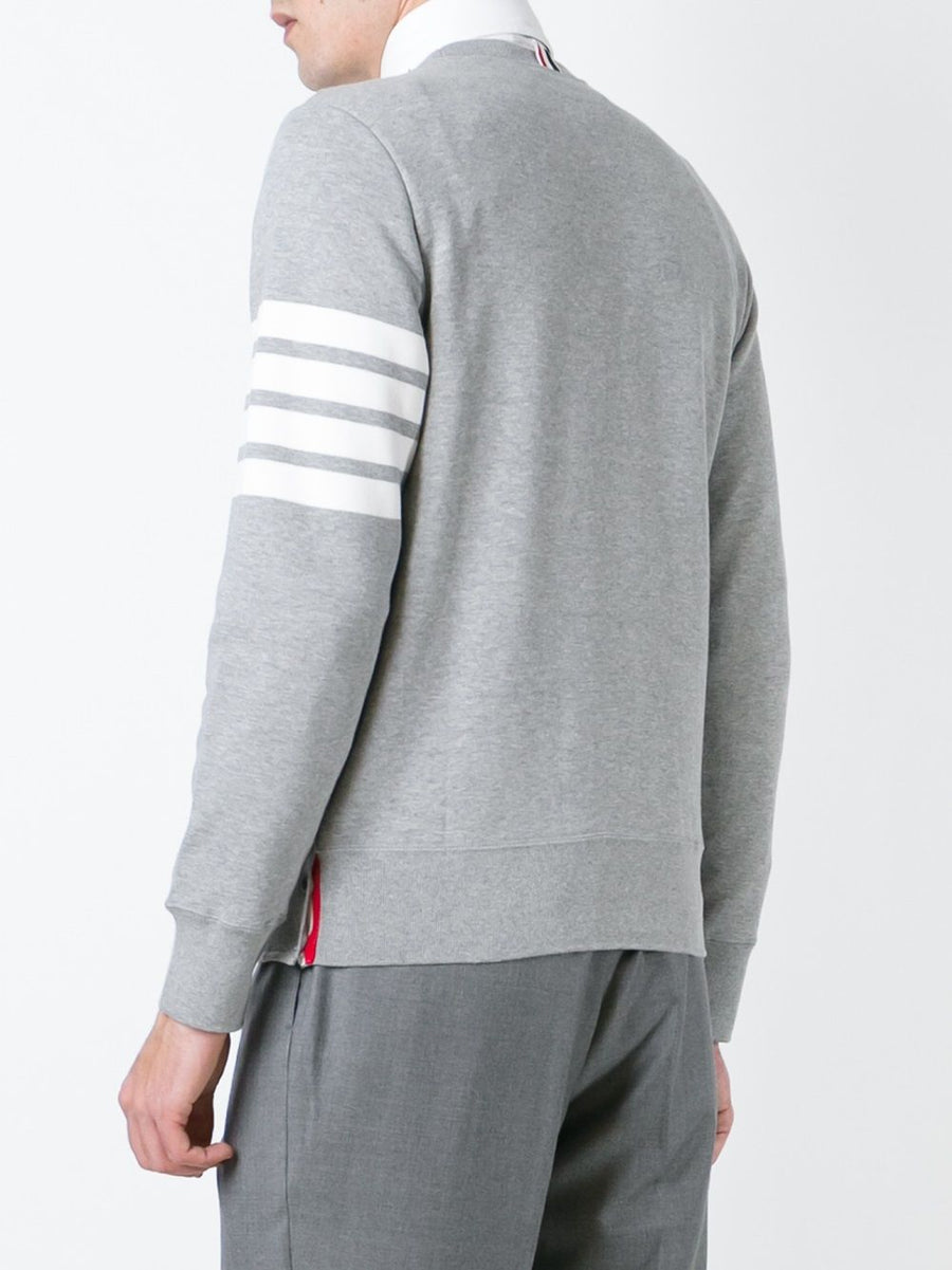 Thom Browne Mens Premium Relaxed Fit Cotton Crewneck Sweatshirt Crafted In Japan