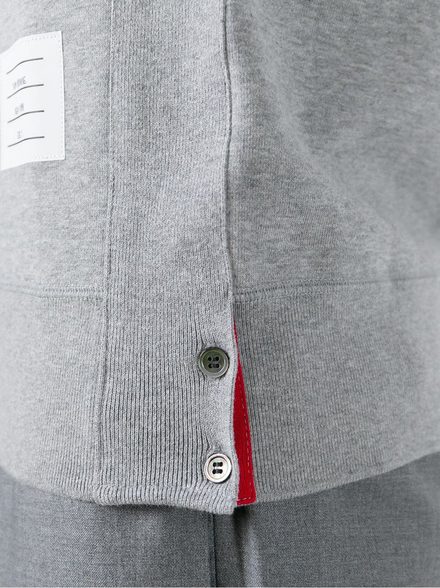 Thom Browne Mens Premium Relaxed Fit Cotton Crewneck Sweatshirt Crafted In Japan