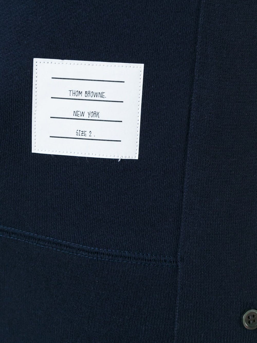 Thom Browne Relaxed Fit Crewneck Sweatshirt Made in Japan Premium One Hundred Percent Cotton Navy for Men