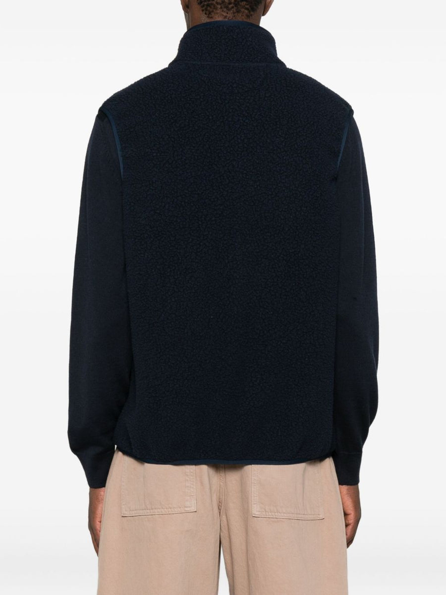 Maison Kitsuné Fleece Vest For Men With Front Zip Premium Sleeveless Layering Piece