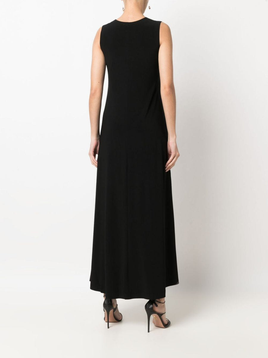 Norma Kamali Velvet Effect Evening Dress For Women Sleek Sleeveless Ankle Length Glam