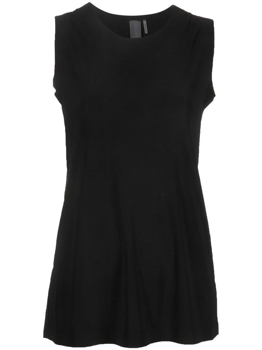 Norma Kamali Jersey Knit Sleeveless Boat Neck Top For Women Everyday Layering Essential