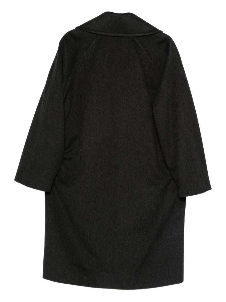 Alberto Biani Wool Double Breasted Coat For Women Elegant Timeless Winter Black Outerwear