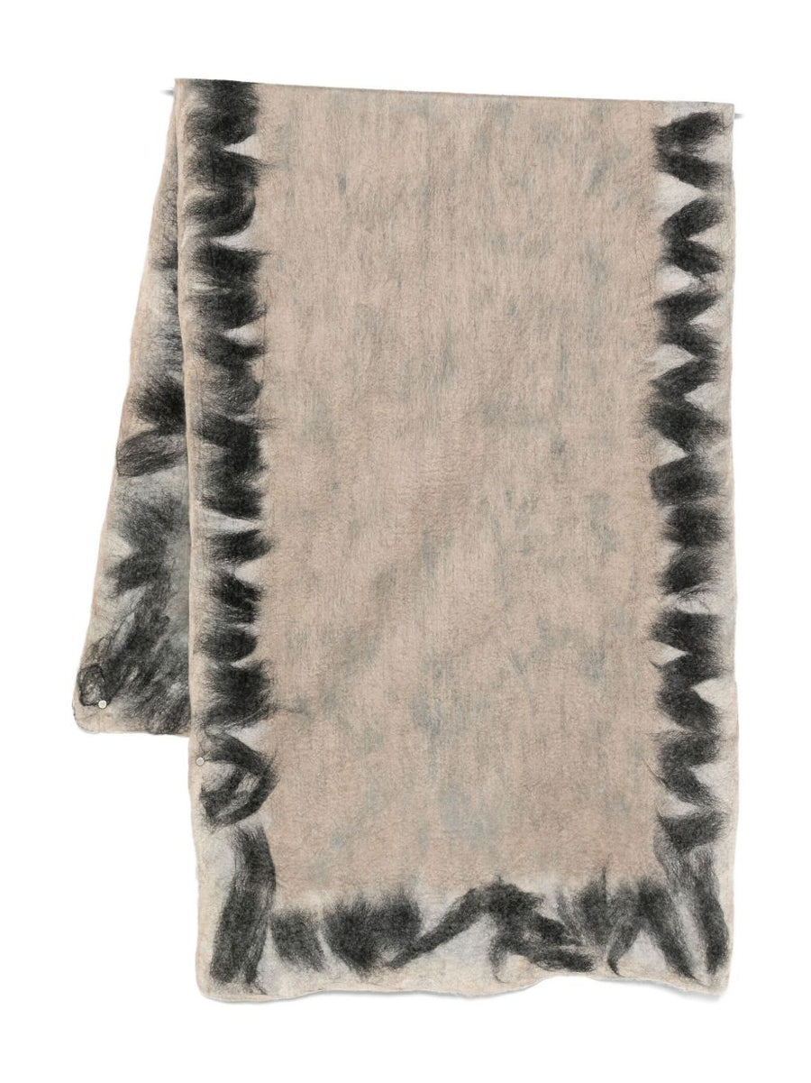 Silvana Manetti Grey Jagged Edge Cashmere Silk Scarf For Women Quiet Luxury Warmth