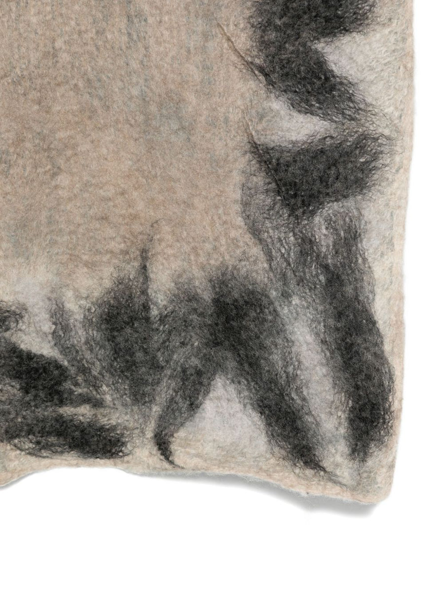 Silvana Manetti Grey Jagged Edge Cashmere Silk Scarf For Women Quiet Luxury Warmth