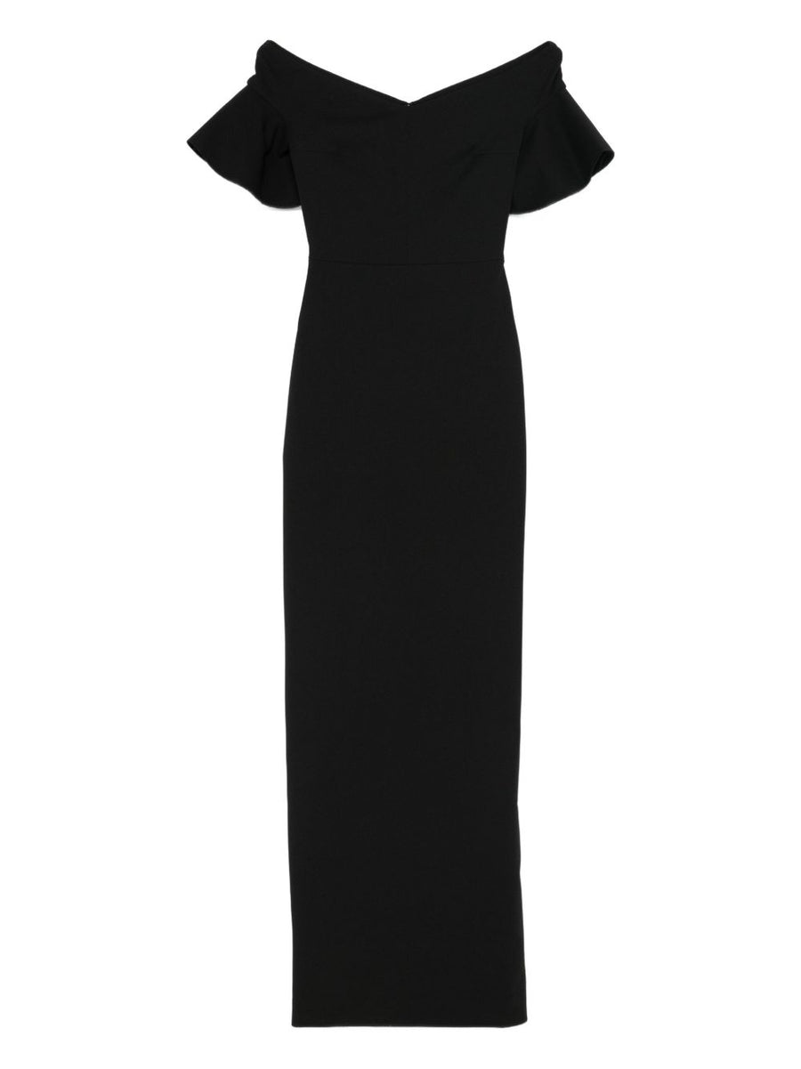 Solace London Cielo Maxi Dress for Women Off Shoulder Silhouette Versatile Day to Night Elegance