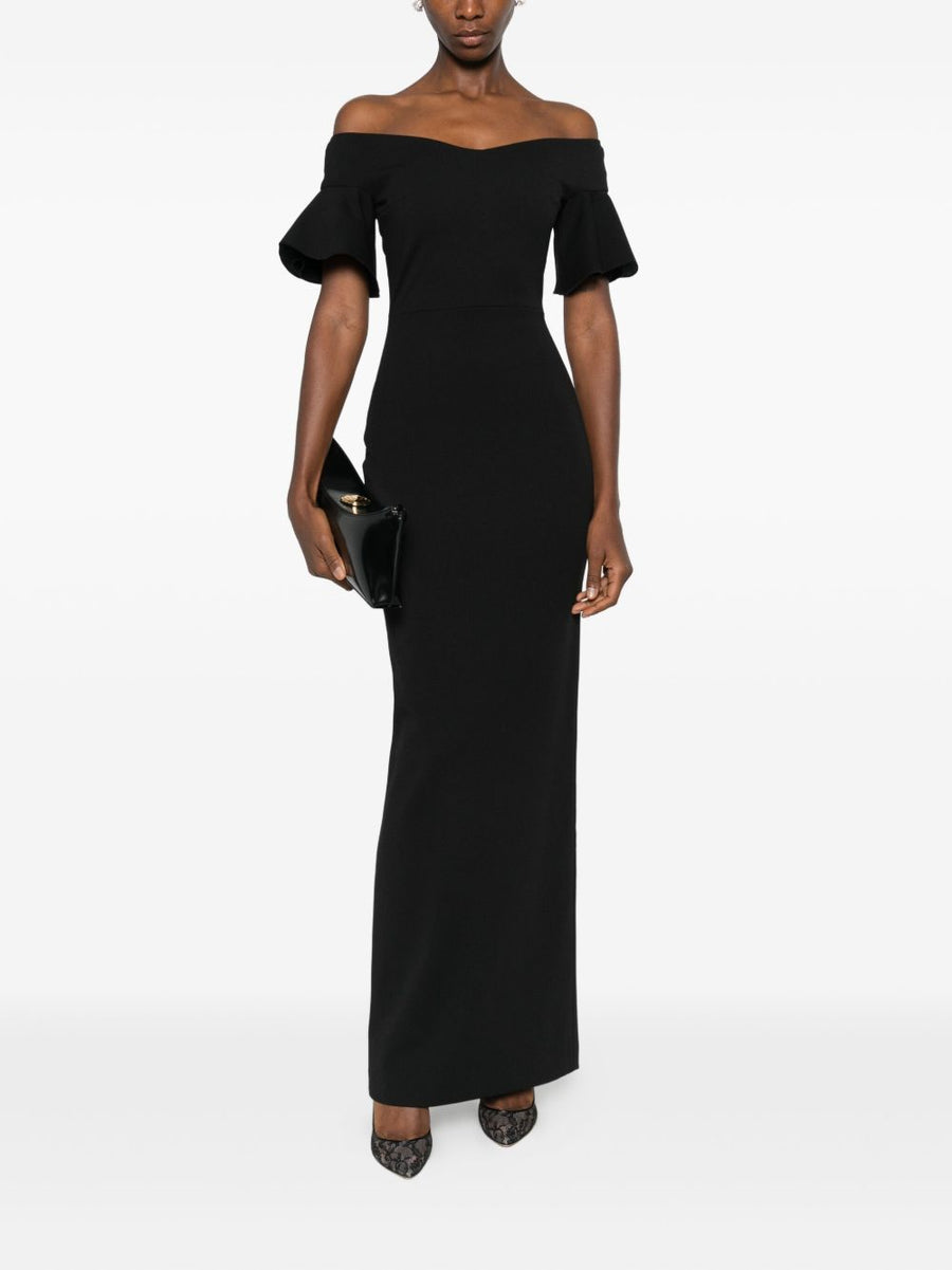 Solace London Cielo Maxi Dress for Women Off Shoulder Silhouette Versatile Day to Night Elegance