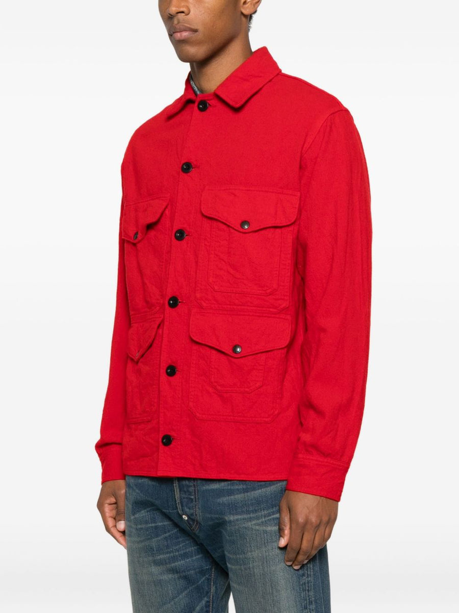 Junya Watanabe X Filson Wool Blend Jacket For Men Red Rugged Utility Meets Refined Style
