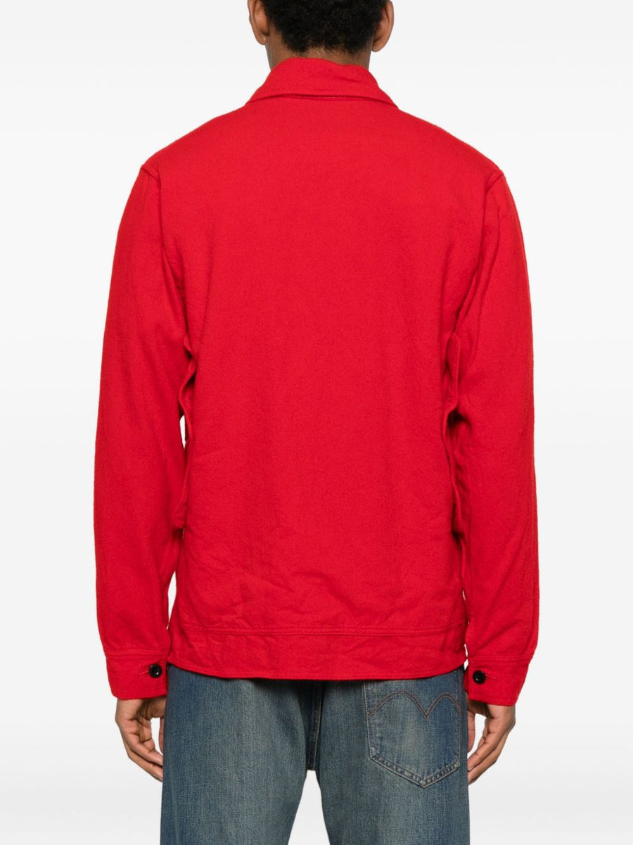 Junya Watanabe X Filson Wool Blend Jacket For Men Red Rugged Utility Meets Refined Style