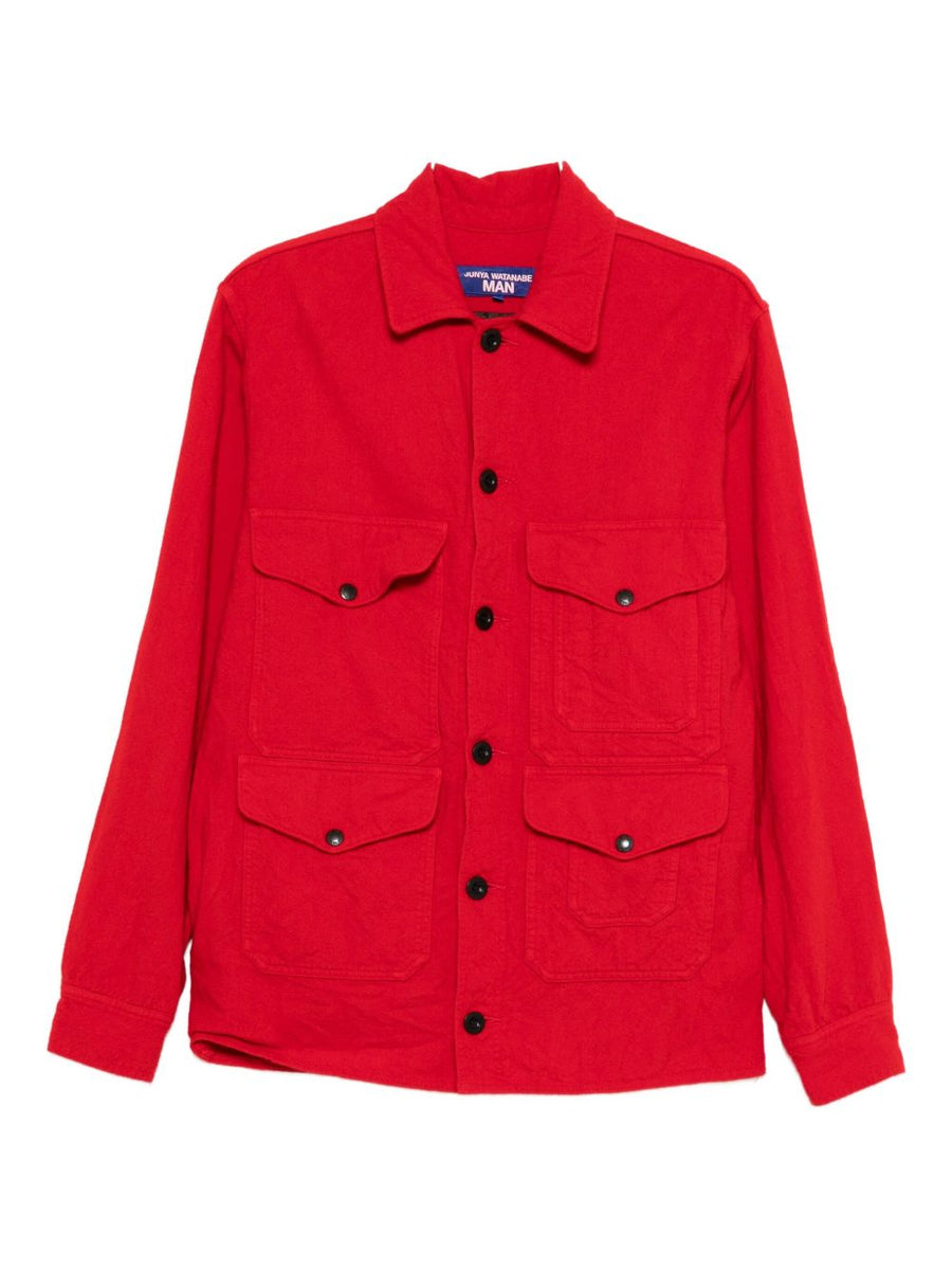Junya Watanabe X Filson Wool Blend Jacket For Men Red Rugged Utility Meets Refined Style
