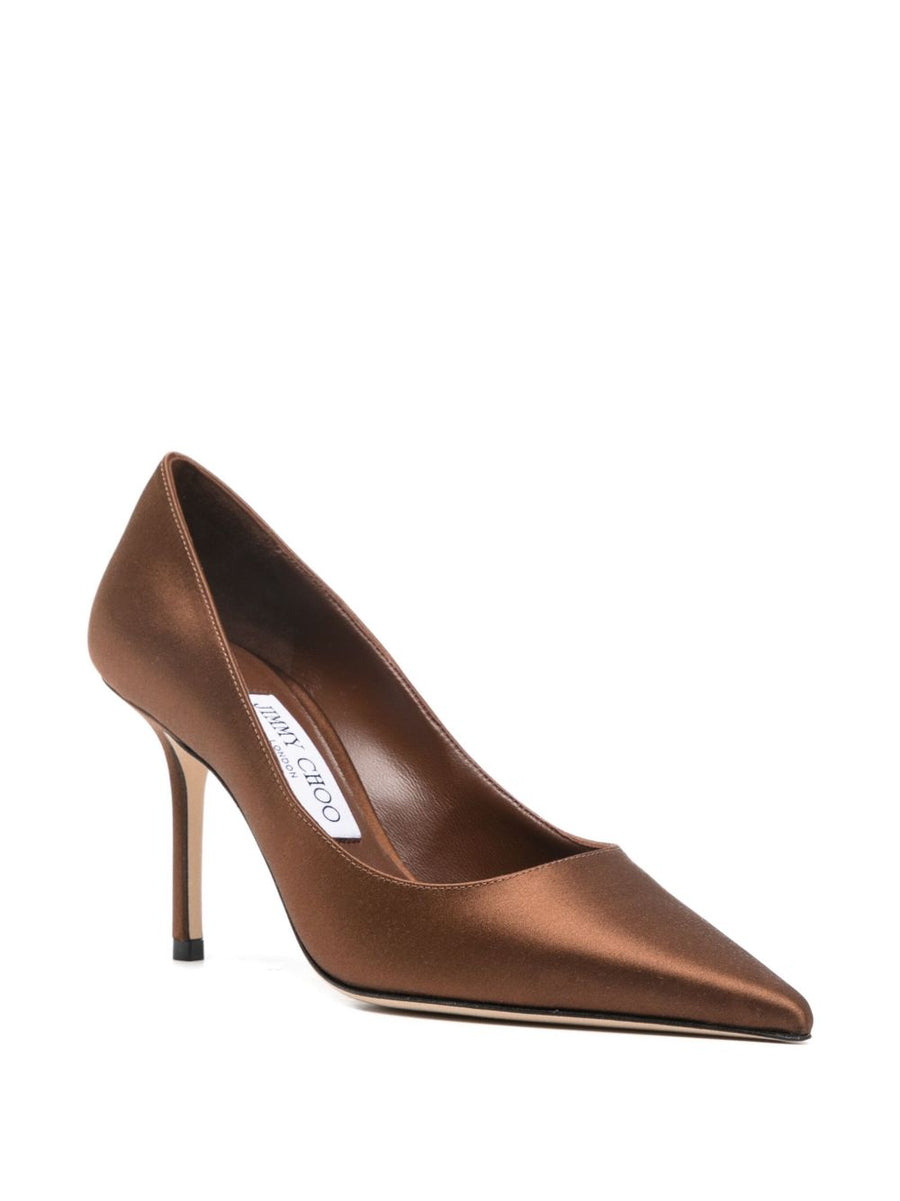 Jimmy Choo Love 85 Bronze Pumps For Women With Pointed Toe 85mm Stiletto Heel Luxury Evening Footwear