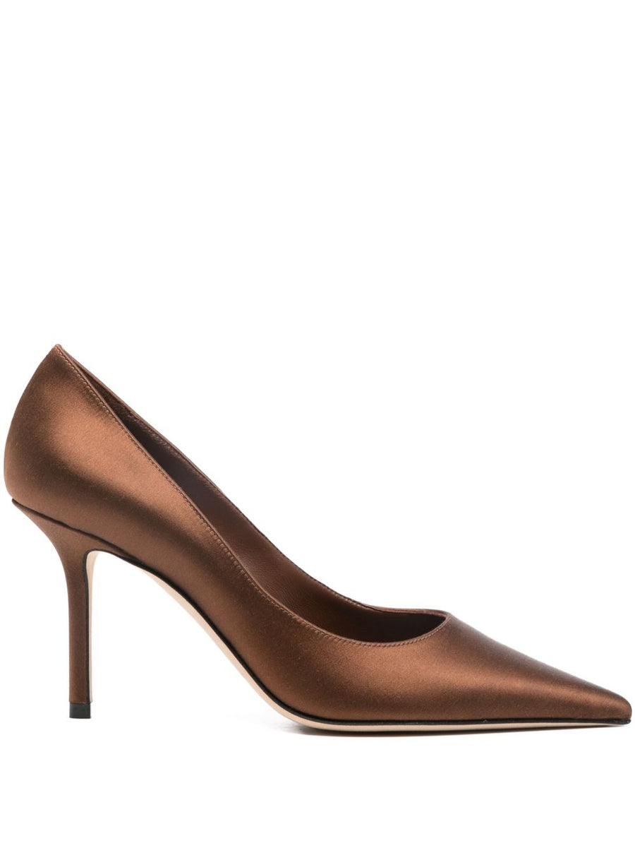 Jimmy Choo Love 85 Bronze Pumps For Women With Pointed Toe 85mm Stiletto Heel Luxury Evening Footwear