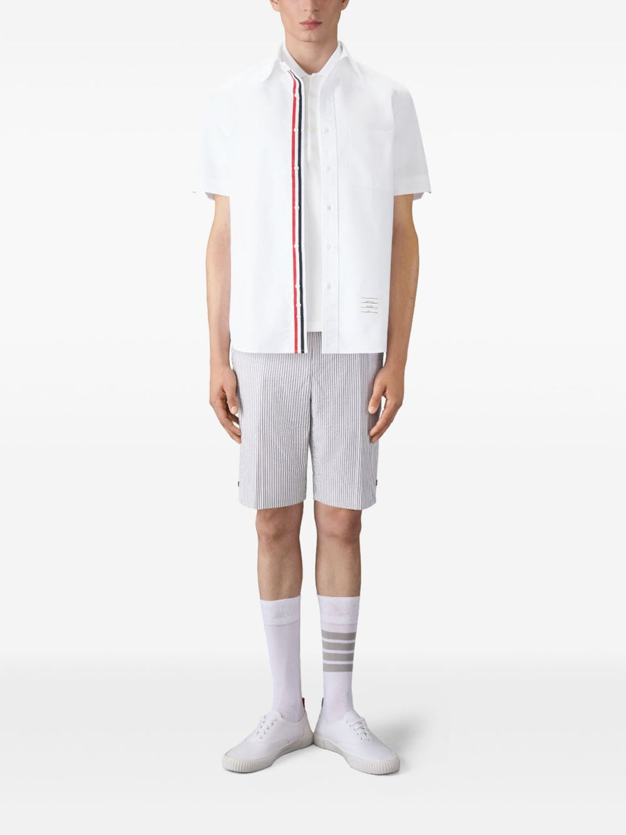 Thom Browne Cotton Polo Shirt For Men Breathable 100 Cotton With Classic Three Button Placket