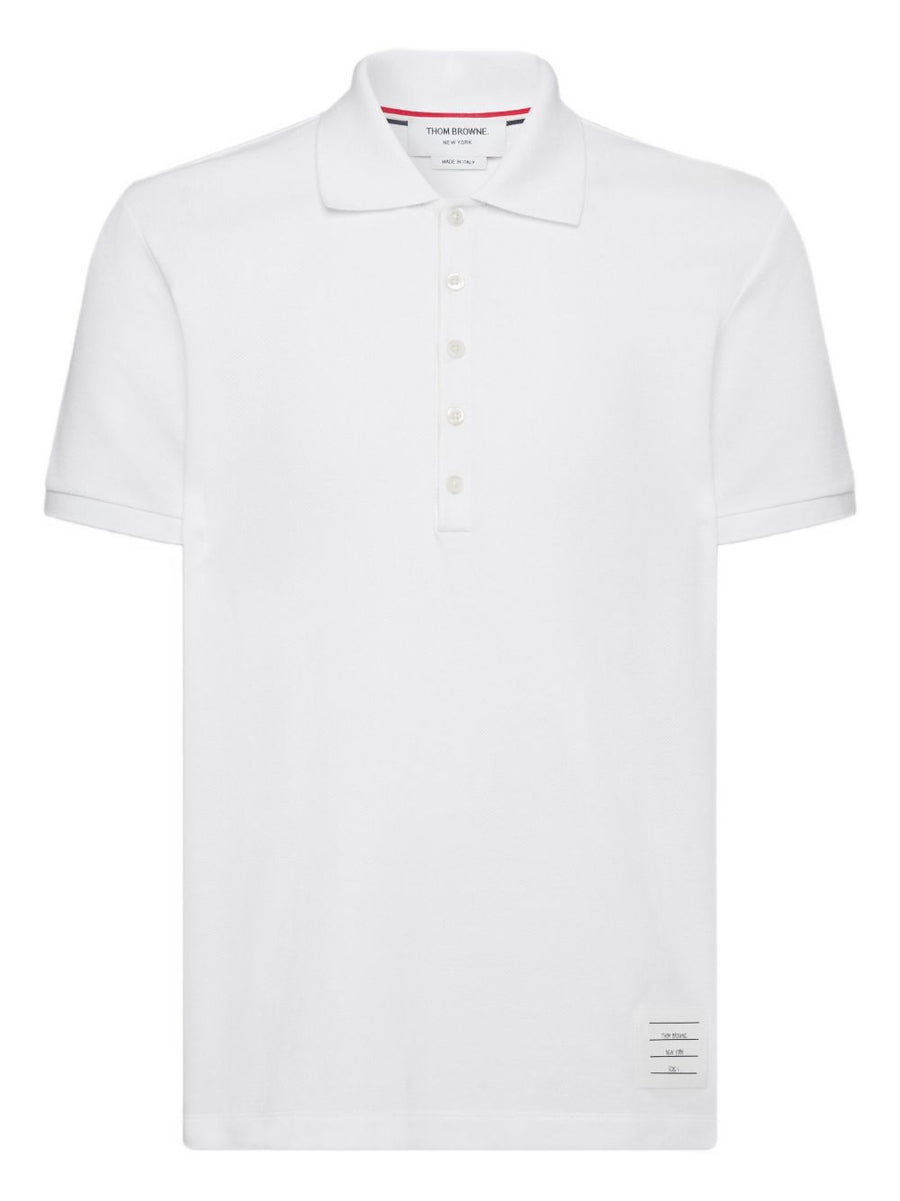 Thom Browne Cotton Polo Shirt For Men Breathable 100 Cotton With Classic Three Button Placket