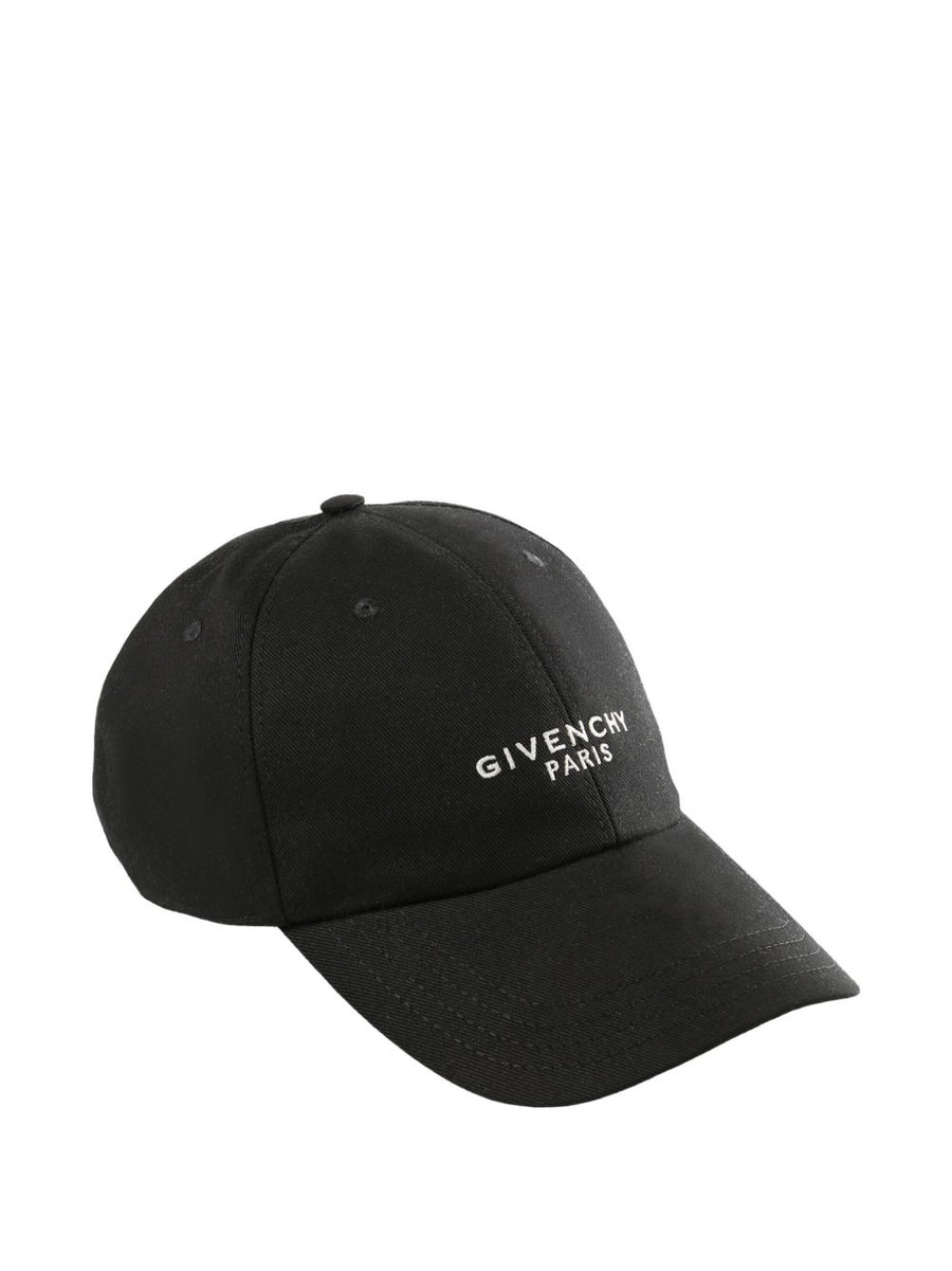 Givenchy Paris Embroidered Cotton Baseball Cap For Men Cupro Lined Black Luxury Accessory