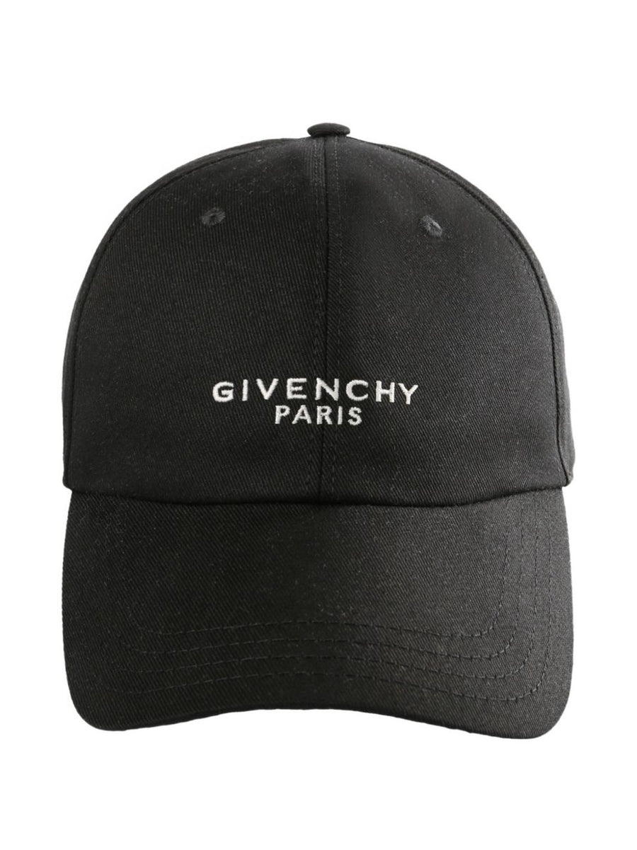 Givenchy Paris Embroidered Cotton Baseball Cap For Men Cupro Lined Black Luxury Accessory