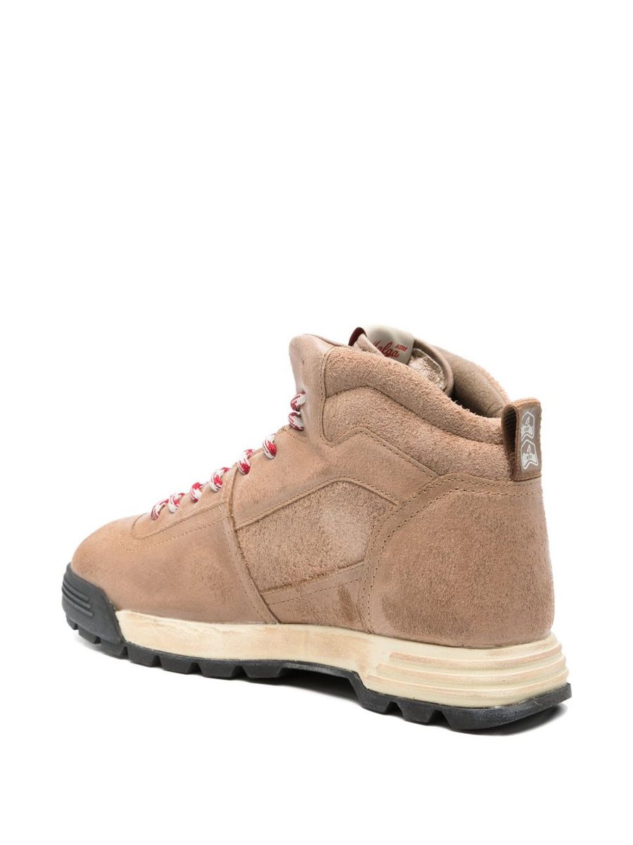 Autry Malga Mid Sneakers for Men Premium Leather Ankle Height Comfort Leather Brown Everyday Style