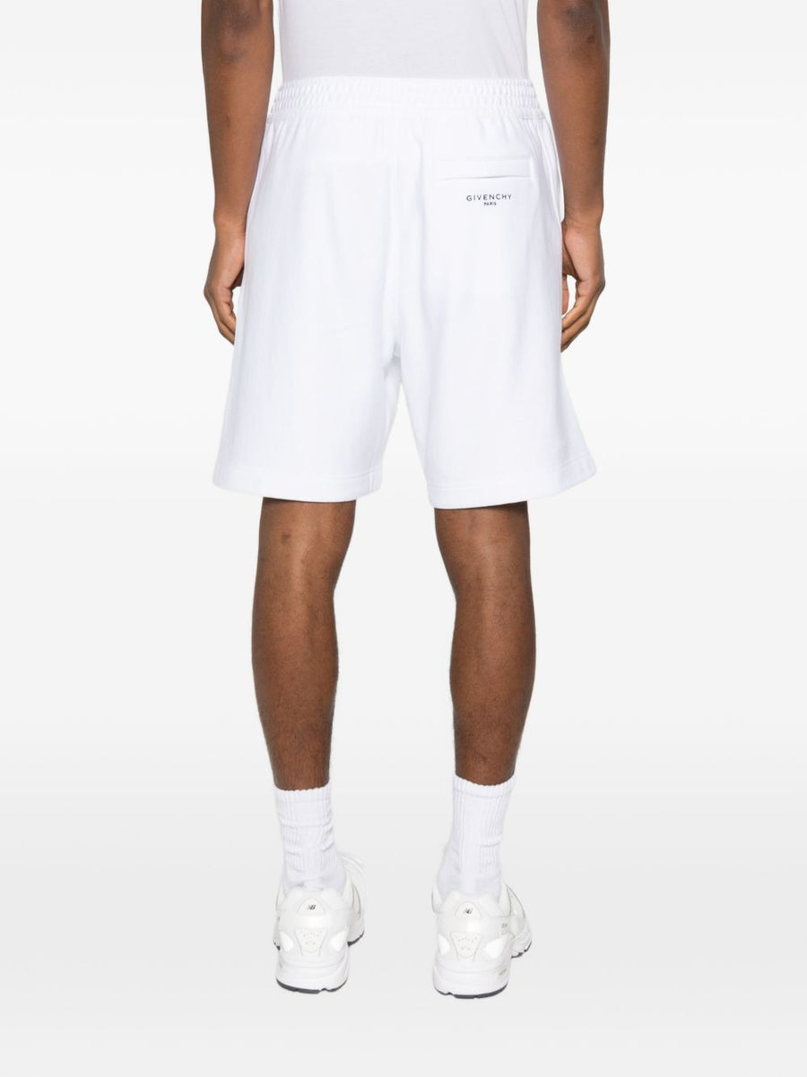 Givenchy Logo Cotton Shorts For Men Premium White 100 Percent Cotton With Logo Detail
