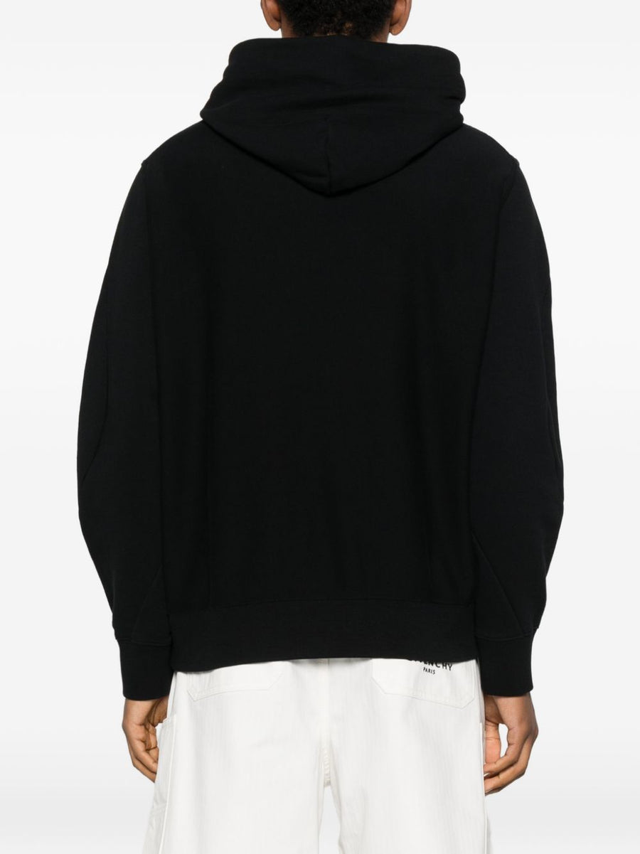Givenchy Logo Cotton Hoodie For Men Premium Cross Stitch Black 100 Percent Cotton Casual Streetwear