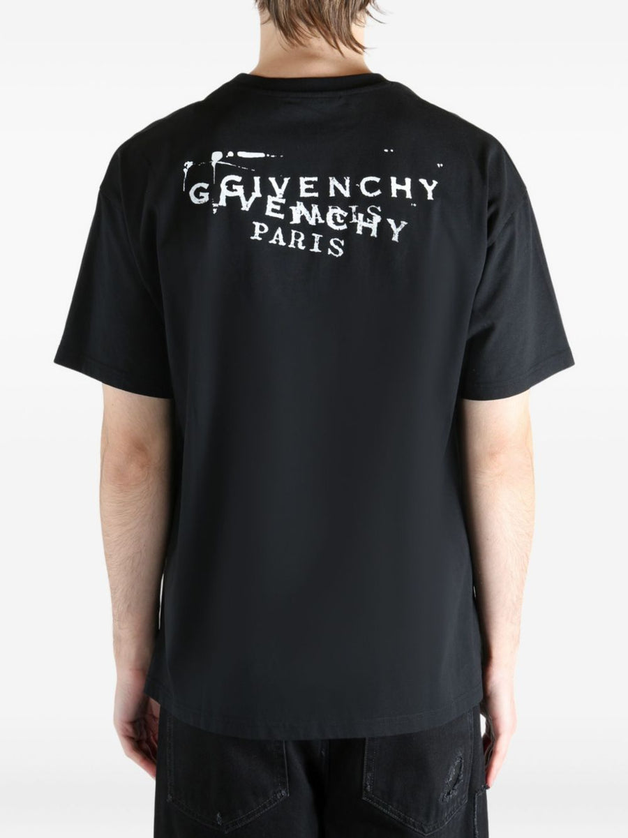 Givenchy Logo Pure Cotton T Shirt For Men Premium Front Print Tee With Bold Graphic Branding
