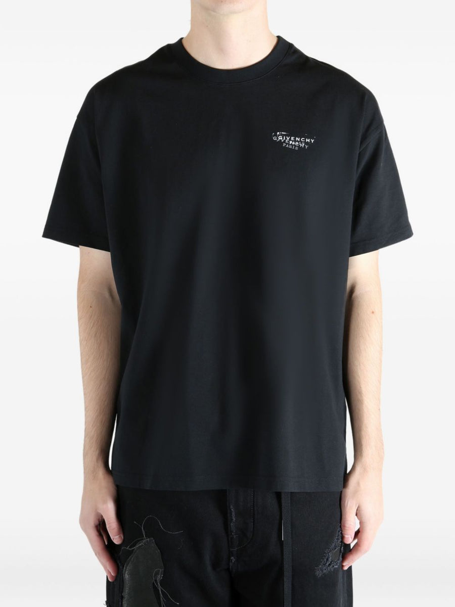 Givenchy Logo Pure Cotton T Shirt For Men Premium Front Print Tee With Bold Graphic Branding