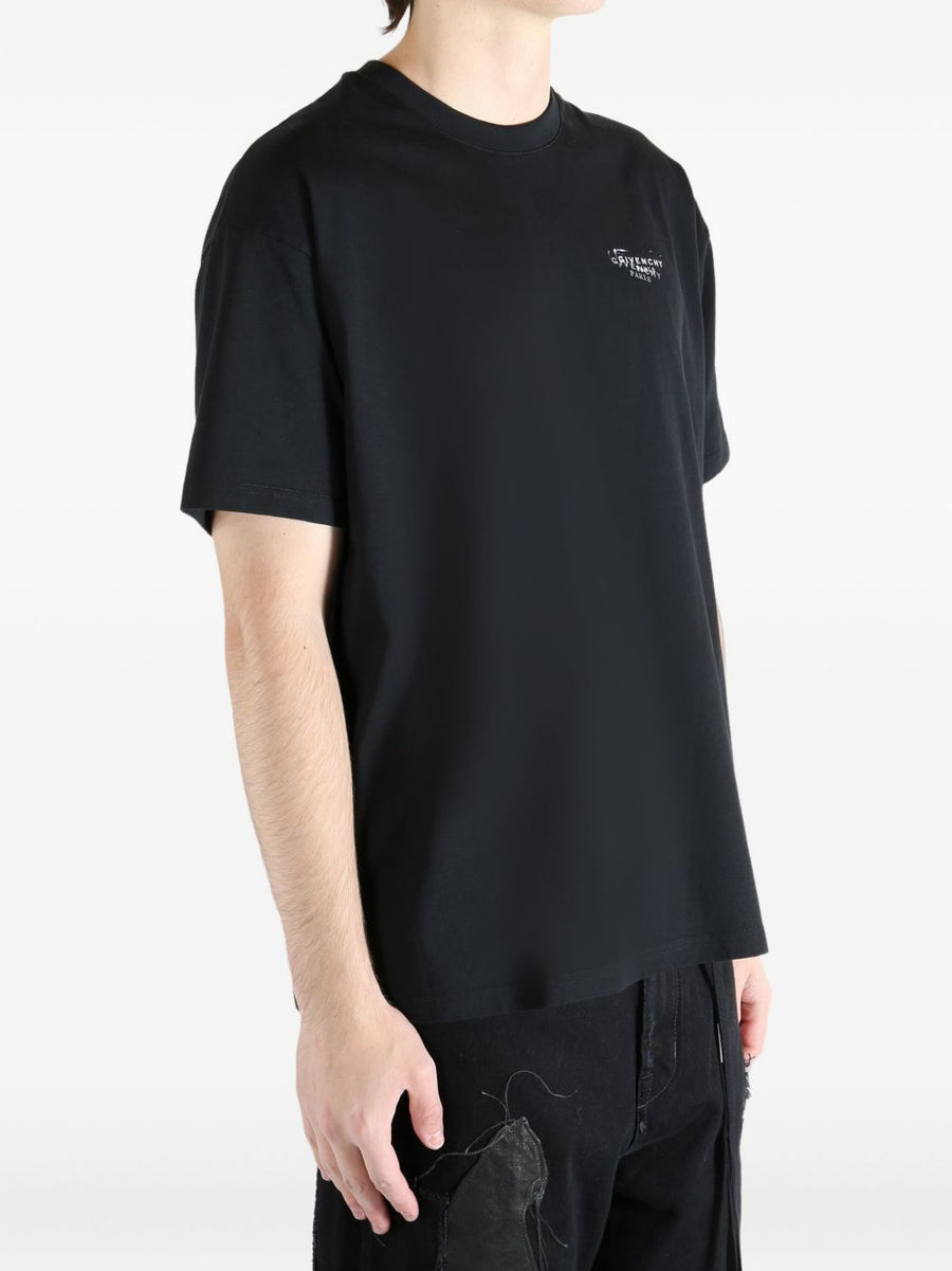 Givenchy Logo Pure Cotton T Shirt For Men Premium Front Print Tee With Bold Graphic Branding
