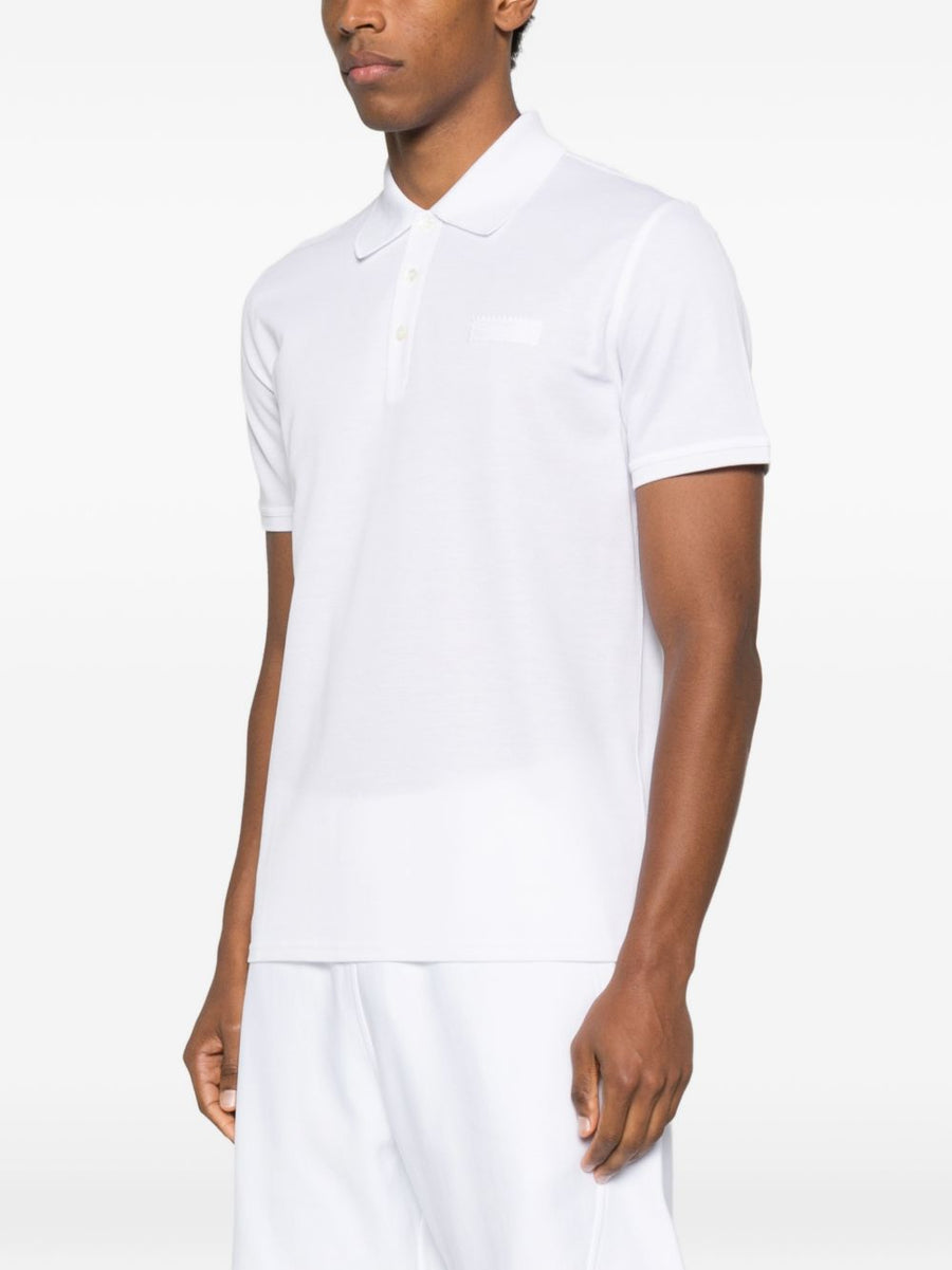Givenchy Men's Cotton Polo Shirt White 100 Percent Cotton Breathable Refined Casual Essential